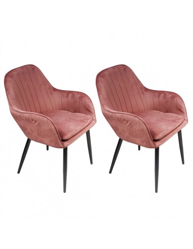Fotel FLORYDA BLACK VELVET różowy - welur