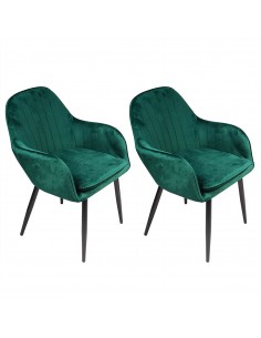 2 fotele FLORYDA BLACK VELVET zielone - welur