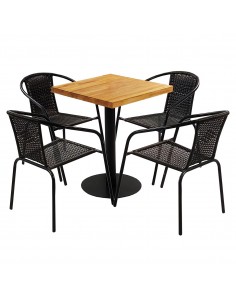 Zestaw stół Bistro Wood i 4 krzesła Bistro