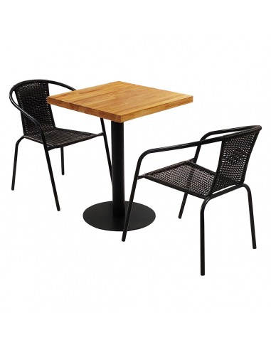 Zestaw stół Bistro Wood i 2 krzesła Bistro