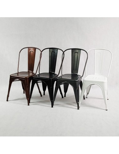 Zestaw stół Bistro Wood i 4 krzesła Paris białe