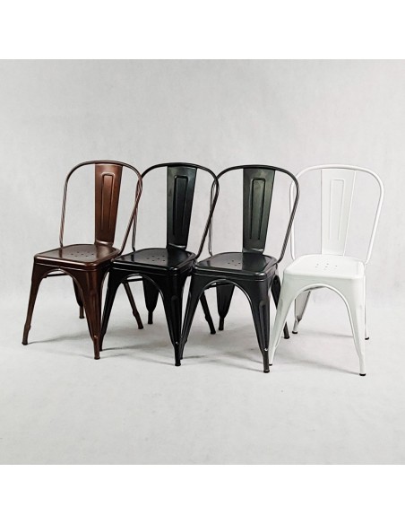 Zestaw stół Bistro Wood i 4 krzesła Paris mix kolorów