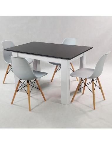 Zestaw stół Modern 120 BW i 4 krzesła Milano...