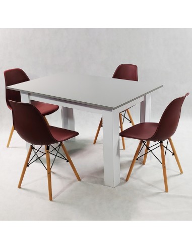 Zestaw stół Modern 120 GW i 4 krzesła Milano białe