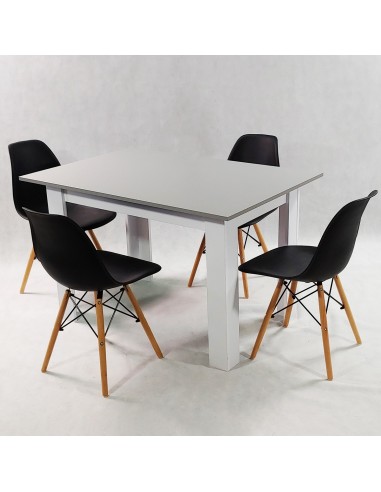 Zestaw stół Modern 120 GW i 4 krzesła Milano białe