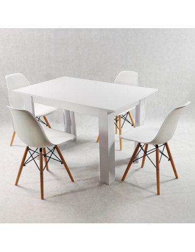 Zestaw stół Modern 120 GW i 4 krzesła Milano białe