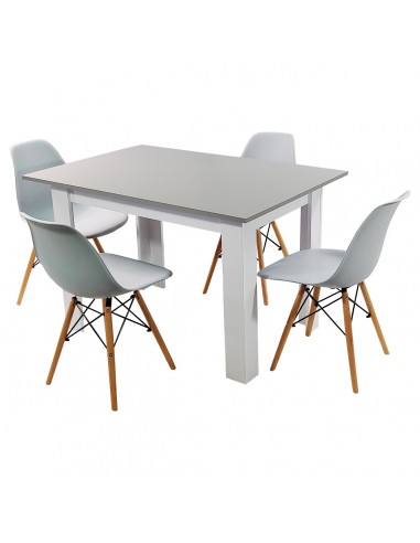 Zestaw stół Modern 120 GW i 4 krzesła Milano szare