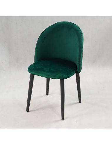 4 krzesła DENWER VELVET zielone, nogi czarne