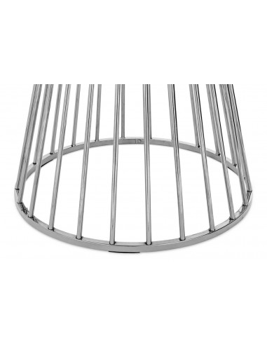 Stół GLAM WALNUT 110 - fornir orzechowy, chromowana podstawa