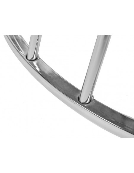 Stół GLAM WALNUT 110 - fornir orzechowy, chromowana podstawa