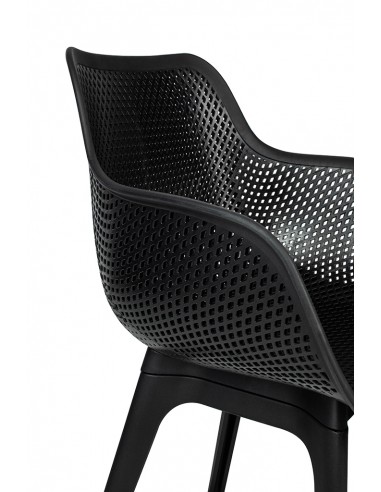 Krzesło LANDI czarne - polipropylen