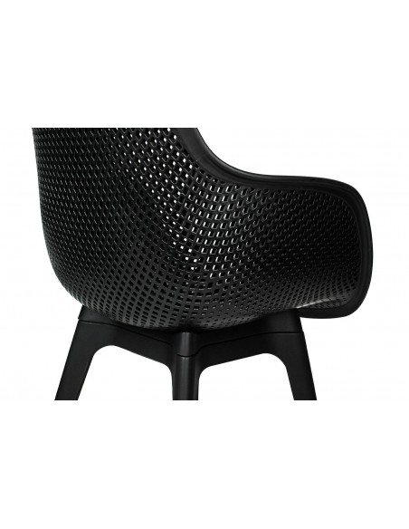 Krzesło LANDI czarne - polipropylen