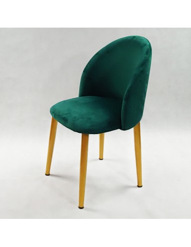 Krzesło DENWER GOLD VELVET zielone - welur
