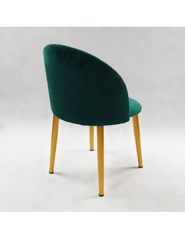 Krzesło DENWER GOLD VELVET zielone - welur