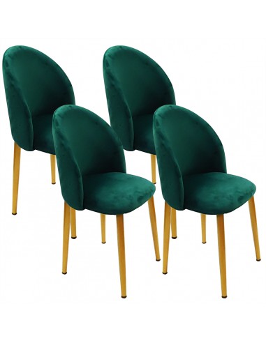 Krzesło DENWER GOLD VELVET zielone - welur
