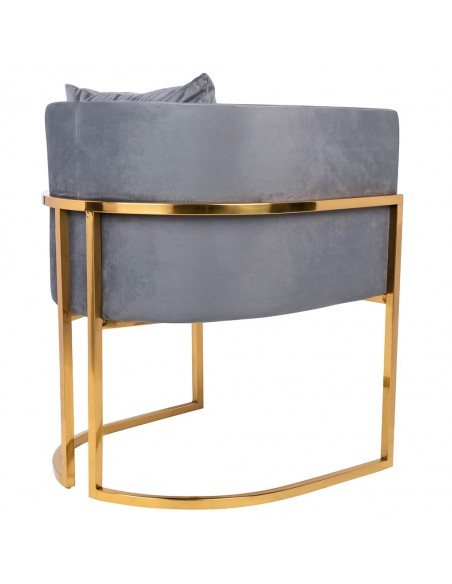 FOTEL CHLOE VELVET ciemny szary