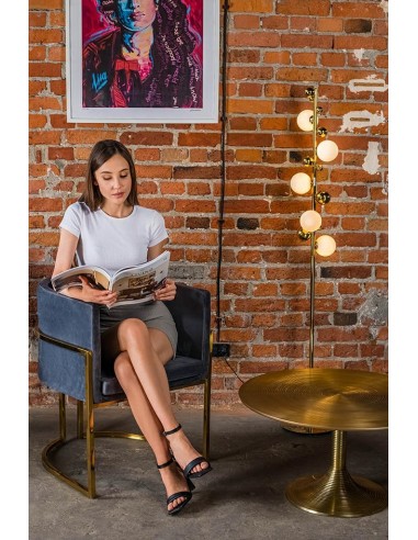 FOTEL CHLOE VELVET ciemny szary