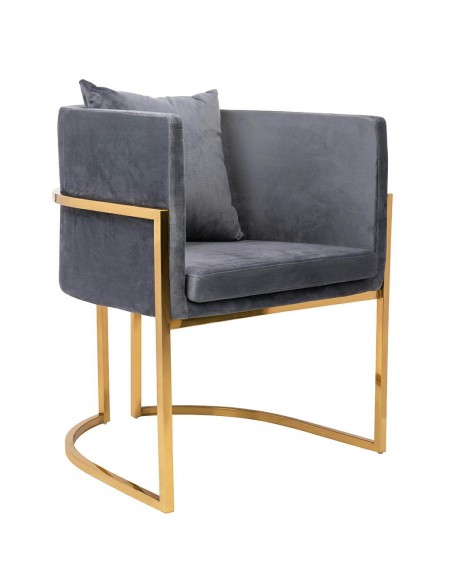 FOTEL CHLOE VELVET ciemny szary