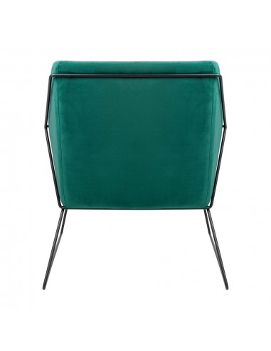 Fotel EMMA VELVET ciemny zielony welur - podstawa czarna