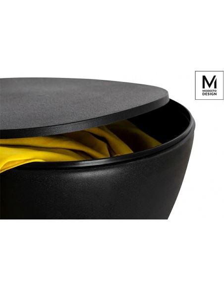 MODESTO stołek TAMBURO czarny - polipropylen