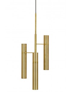 Lampa wisząca TUBI złota - mosiądz, aluminium