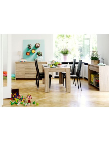 Zestaw stół Nicea czarny i 4 krzesła Nicea czarne