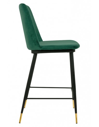 Hoker DIEGO 65 zielony - welur, podstawa czarno złota