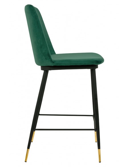 Hoker DIEGO 65 zielony - welur, podstawa czarno złota