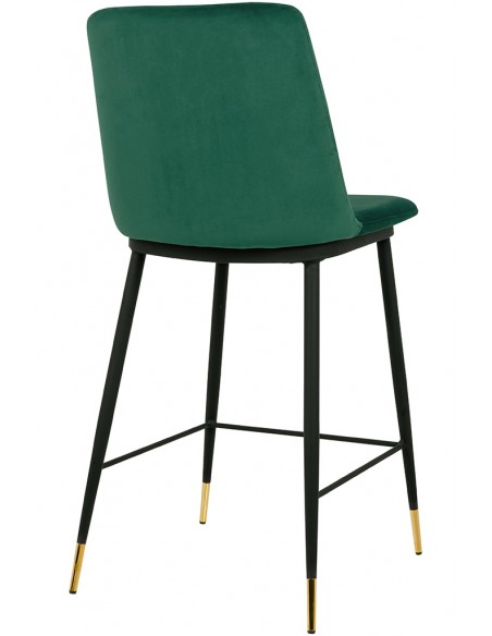 Hoker DIEGO 65 zielony - welur, podstawa czarno złota