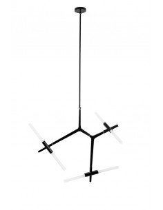 Lampa wisząca CANDELABR 6 czarna - aluminium, szkło 2