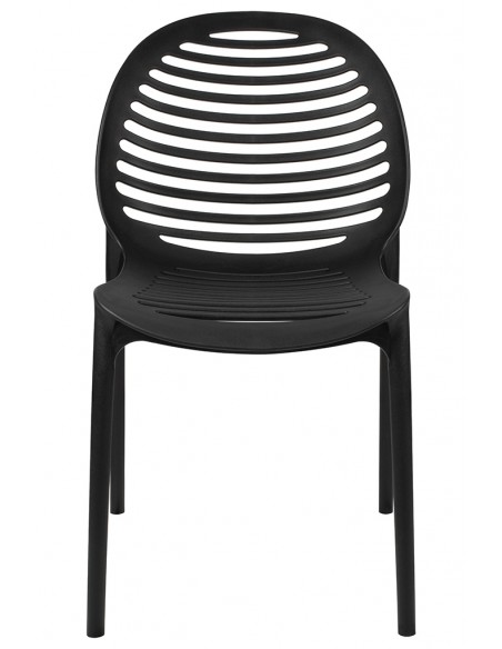 Krzesło SUNNY czarne - polipropylen - poliwęglan