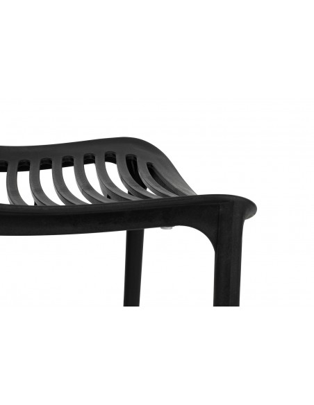 Krzesło SUNNY czarne - polipropylen - poliwęglan