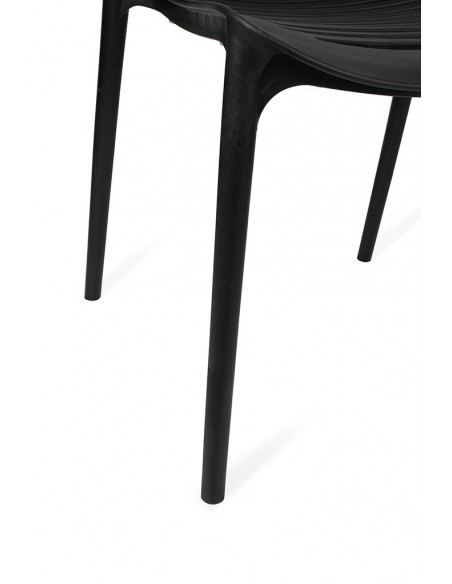 Krzesło SUNNY czarne - polipropylen - poliwęglan