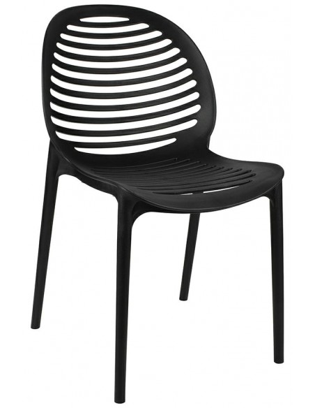 Krzesło SUNNY czarne - polipropylen - poliwęglan