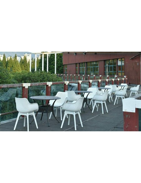 Krzesło LANDI białe - polipropylen