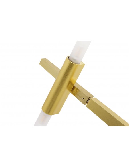 Lampa wisząca CANDELABR 6 złota - aluminium, szkło