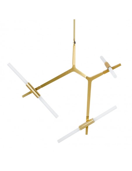 Lampa wisząca CANDELABR 6 złota - aluminium, szkło