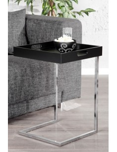 INVICTA stolik CHIANO czarny - zdejmowany blat, chrom 2