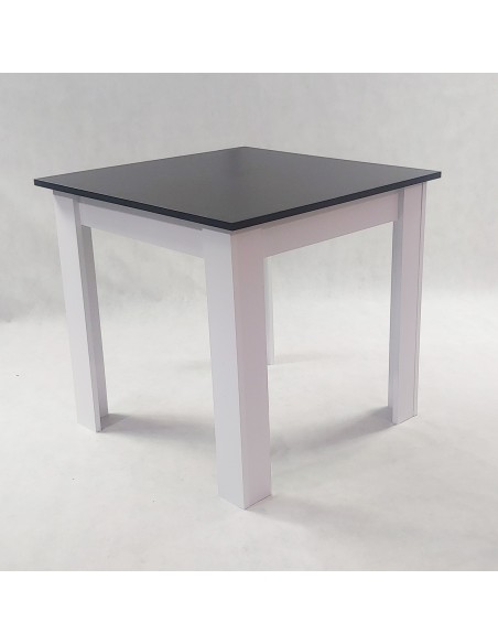 Zestaw stół Modern 80 BW i 4 szare krzesła Nicea