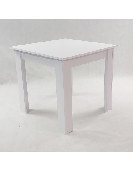 Zestaw stół Modern 80 biały i 4 szare krzesła Nicea