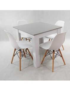 Zestaw stół Modern 80 GW i 4 krzesła Milano białe 2