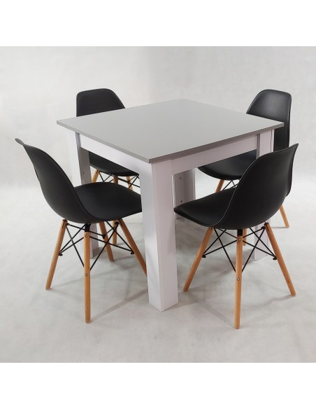 Zestaw stół Modern 80 GW i 4 krzesła Milano białe