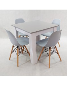 Zestaw stół Modern 80 GW i 4 krzesła Milano szare 2