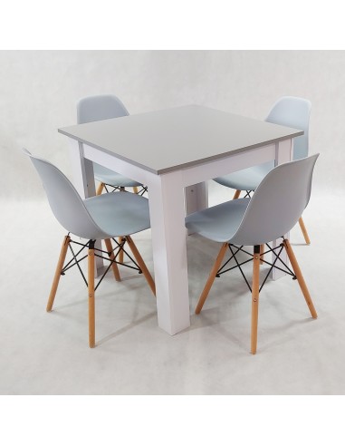 Zestaw stół Modern 80 GW i 4 krzesła Milano beżowe