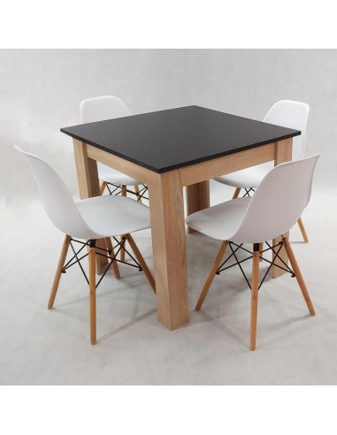 Zestaw stół Modern 80 BS i 4 krzesła Milano białe