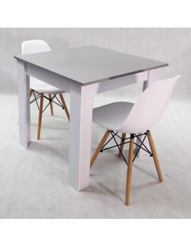 Zestaw stół Modern 80 GW i 2 krzesła Milano czarne