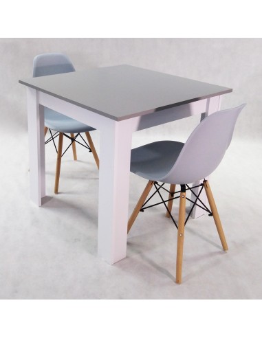 Zestaw stół Modern 80 GW i 2 krzesła Milano czarne