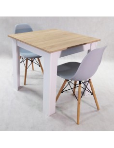 Zestaw stół Modern 80 SW i 2 krzesła Milano szare 2