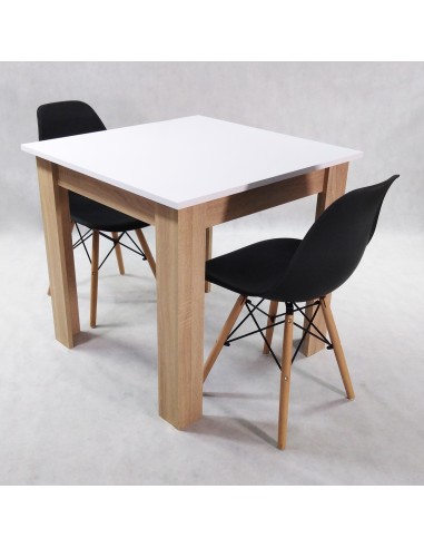 Zestaw stół Modern 80 WS i 2 krzesła Milano szare