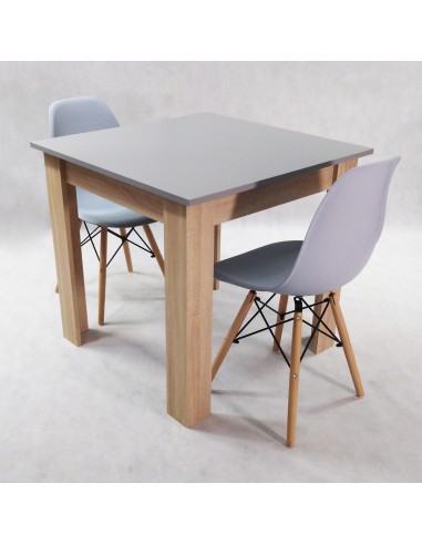 Zestaw stół Modern 80 GS i 2 krzesła Milano białe